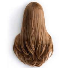 Fototapeta premium Natural long dark blonde hair wig with flowing strands