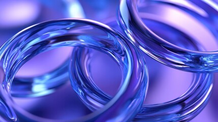 An abstract 3D render featuring geometric blocks on a dark background.