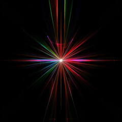 glow effect on black background