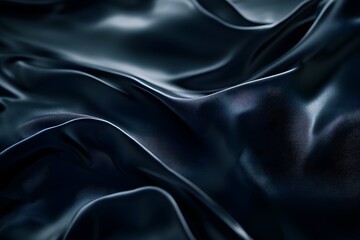 Obraz premium Elegant Dark Satin Fabric with Soft Folds and Gentle Highlights