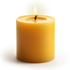 Handmade Candle Isolated on White Background
