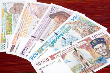 Naklejka premium Old West African States money a business background