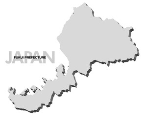 福井県の3D地図
