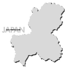 岐阜県の3D地図
