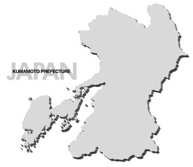 熊本県の3D地図