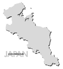 京都府の3D地図