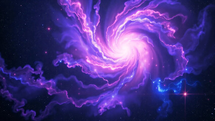 A cosmic abstract background with mesmerizing nebula clouds, ideal for sci-fi themes, astronomy visuals, and digital art.