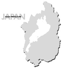 滋賀県の3D地図