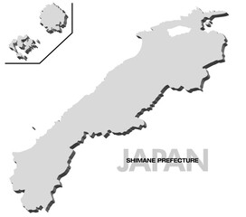 島根県の3D地図