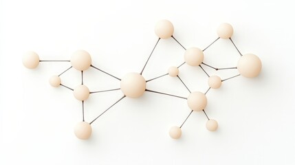 Obraz premium Abstract connection of spheres and lines representing network or relationship concepts
