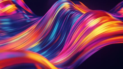 Fototapeta premium An abstract 3D render showcases a visually intriguing composition with geometric shapes and dynamic forms.