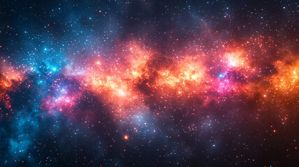 Fototapeta premium vibrant cosmic scene featuring colorful nebulae and stars in space
