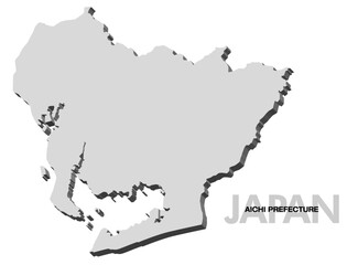 愛知県の3D地図