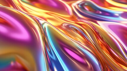 An abstract animation features a seamless loop with vibrant color refraction effects, set against a dynamic background.