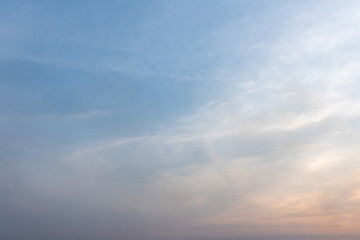Serene Pastel Sunset Sky Soft Cloudscape Background Image
