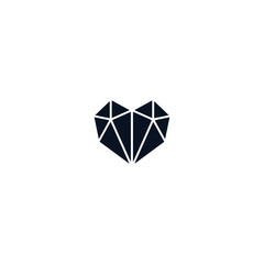 Diamond icon logo flat vector design
