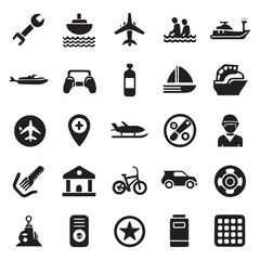 Icons set. Set of jet ski and icon vector illustration Isolated on vector.
