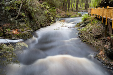 A long exposure of a mountain stream