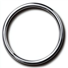 A modern silver circle design that captures minimalist beauty.