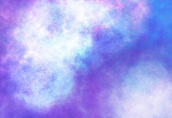 Colorful abstract background with soft clouds in purple and blue.
