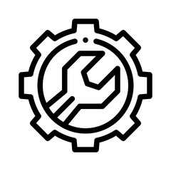 gear line icon