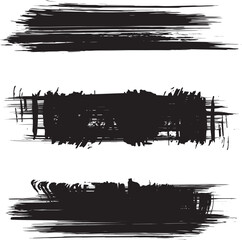 Obraz premium Black brush strock set 