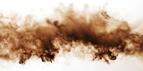 Abstract art featuring brown splashes and dust adds depth to any composition.