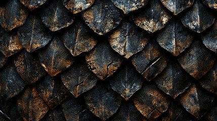 Fototapeta premium Stunning details of a fantasy-inspired dragon scale texture.