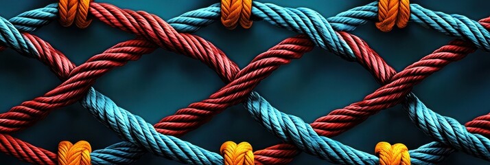 Colorful Rope Net for Outdoor Adventures