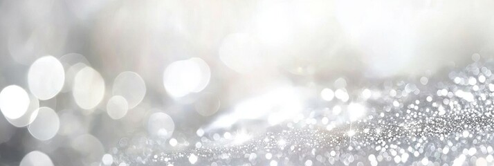 Soft-focus white bokeh with a dreamy, festive ambiance.