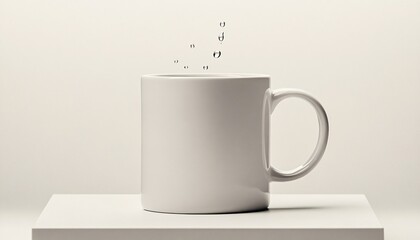 Eco-Friendly Classic White Mug Mockup Emphasizing Sustainable Practices in Celebration of Earth Day