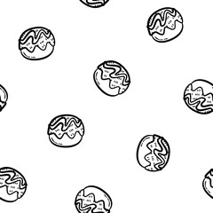 Takoyaki pattern background. takoyaki doodle patern background. doodle takoyaki seamless pattern background.