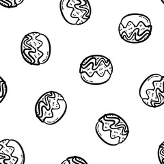Takoyaki pattern background. takoyaki doodle patern background. doodle takoyaki seamless pattern background.