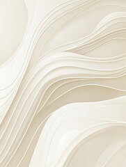 Obraz premium A white and tan abstract painting with wavy lines