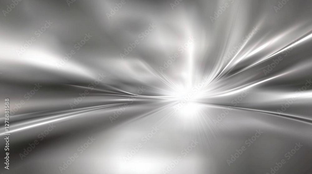 Leinwandbilder Abstract silver background featuring smooth lines and soft lighting, creating an elegant and modern design atmosphere with a white and gray color scheme. This professional-grade vector template offers