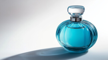 Blue Perfume Bottle with Modern Design &ndash; AI-Generated Image