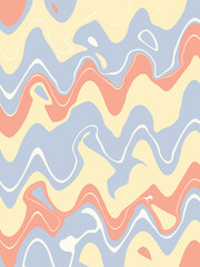 Blue yellow doodle abstract background. Illustration for banner, poster, card