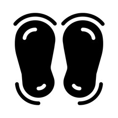 footprints glyph icon