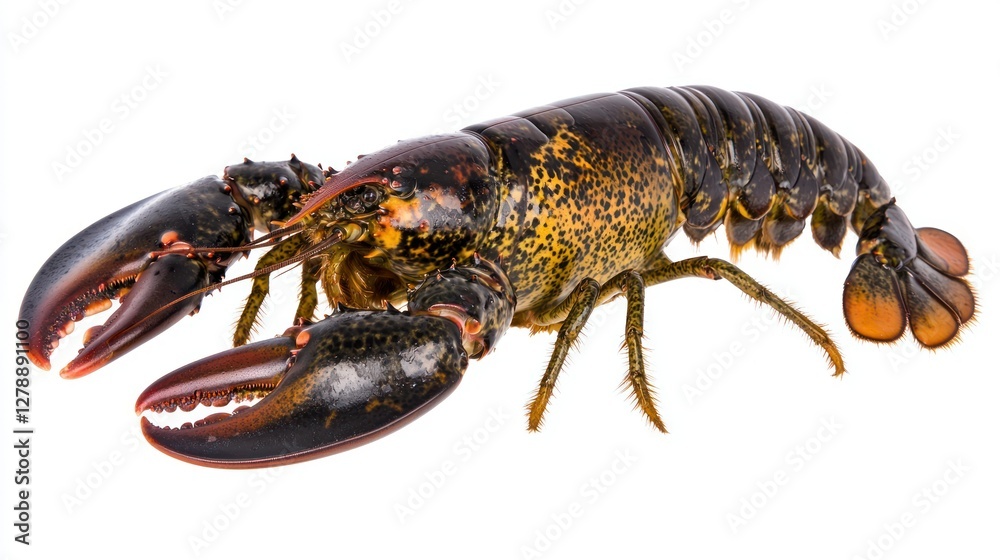 Poster a cooked lobster on a clean, isolated background with no additional elements.