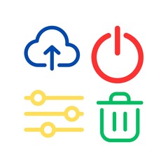 recycle bin icon vector