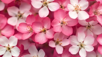 Close-up of Pink and White Blossoms