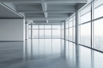 empty corridor in modern office building