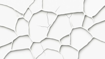 Abstract White Textured Background with Cracked and Broken Surface Design for Creative Projects