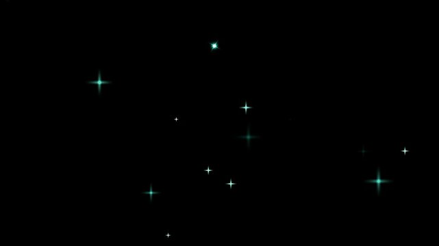 Glowing Stars Animation Bright, White Twinkling Lights for Party Celebration
