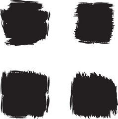 Fototapeta premium Black brush strock set 