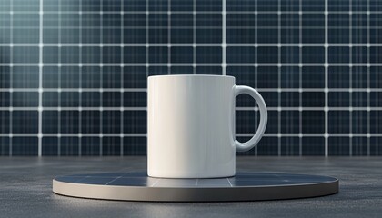 Sustainable Style in Eco-Friendly Mockup Celebrating Earth Day with a Blank White Mug Design