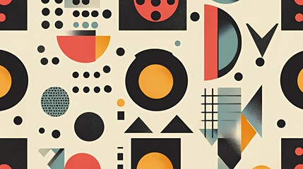 Fototapeta premium Abstract Geometric Pattern Colorful Shapes Design