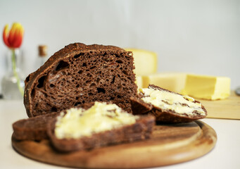 pane con lievito madre al caccao