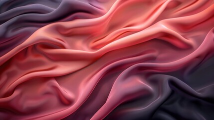 Obraz premium Flowing satin fabric showcases smooth transitions, creating a dramatic and romantic ambiance with soft ambient lighting