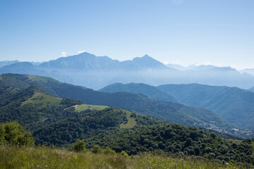 Panoramic view.
Panoramic view of Lombardy mountains, seen from path to “Palanzone” mountain”.